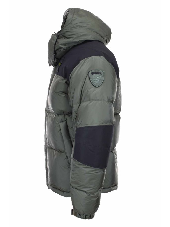 Piumino oversize bicolore
