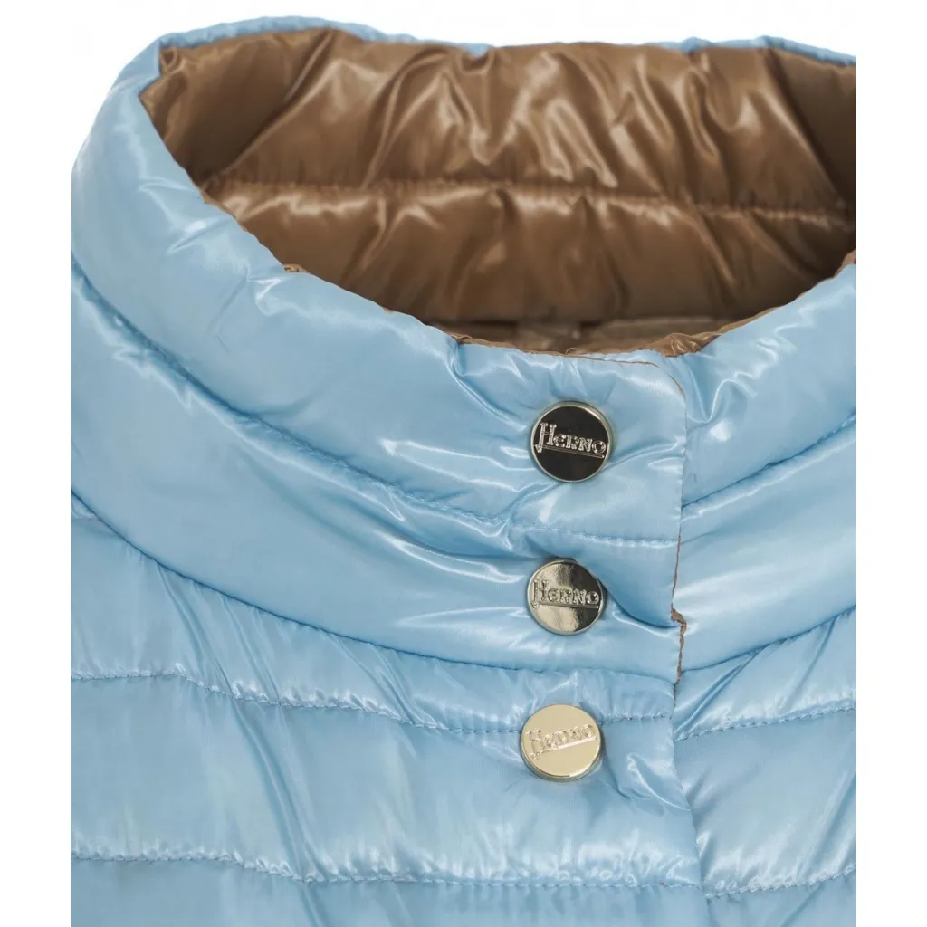 Piumino trapuntato azzurro