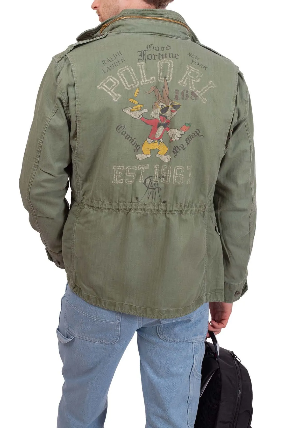 POLO RALPH LAUREN Parka uomo con patch e stampe logo