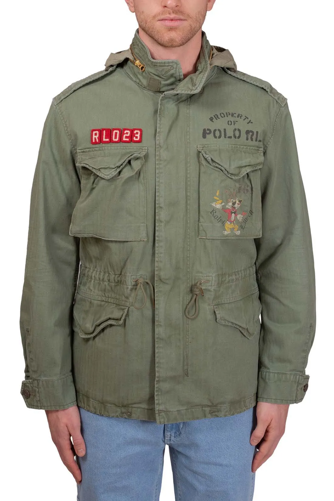 POLO RALPH LAUREN Parka uomo con patch e stampe logo