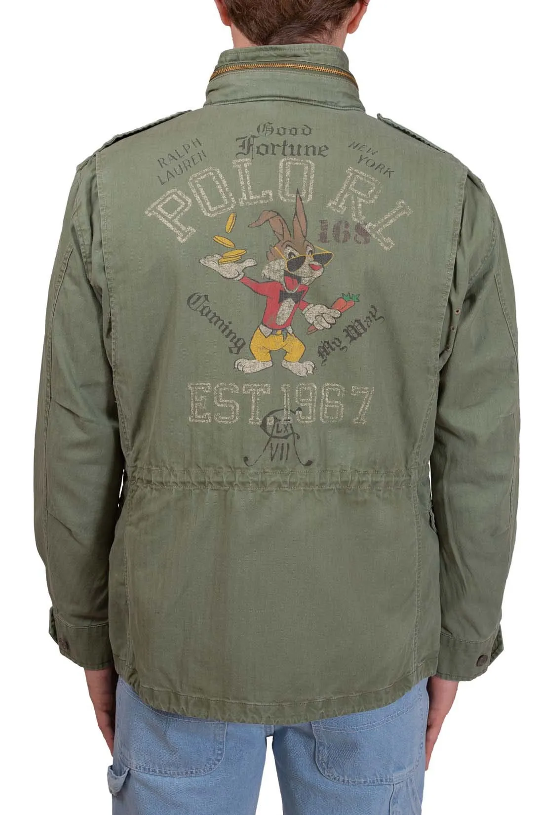 POLO RALPH LAUREN Parka uomo con patch e stampe logo