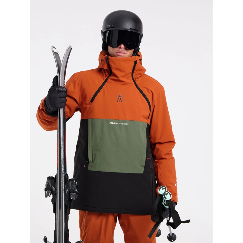 Prtkakune – Giacca Sci/freeride Uomo 10k Waterproof Apertura Zip Laterale Tascona Frontale Protest