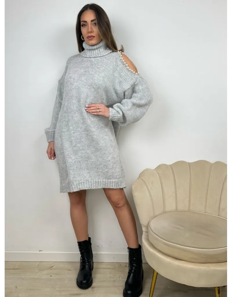 PULL DRESS CYLAN GRIGIO CHIARO