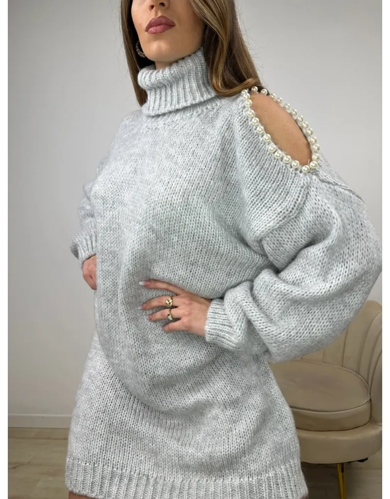 PULL DRESS CYLAN GRIGIO CHIARO