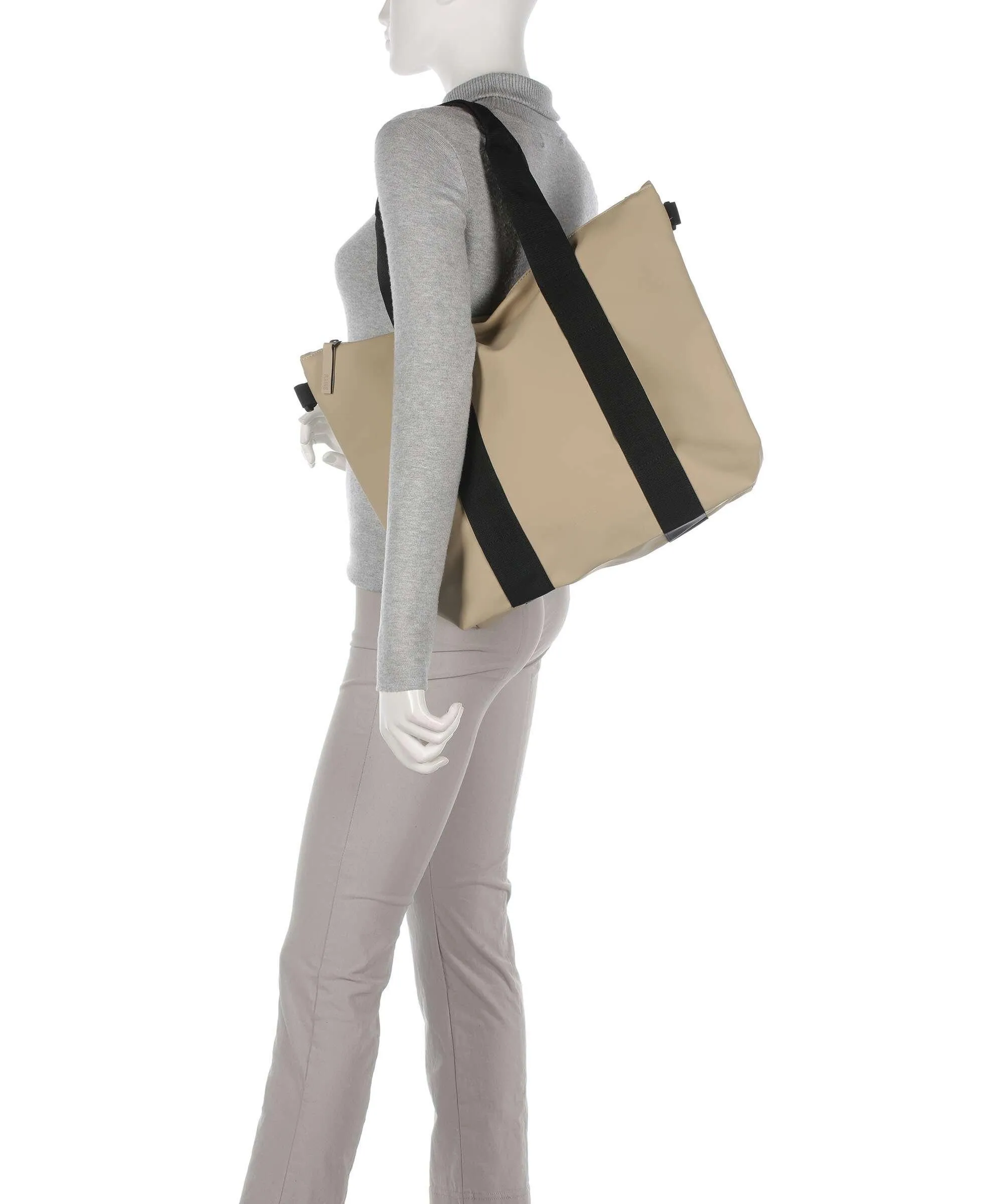  Rains Mini Borsa shopper poliestere, poliuretano sabbia  