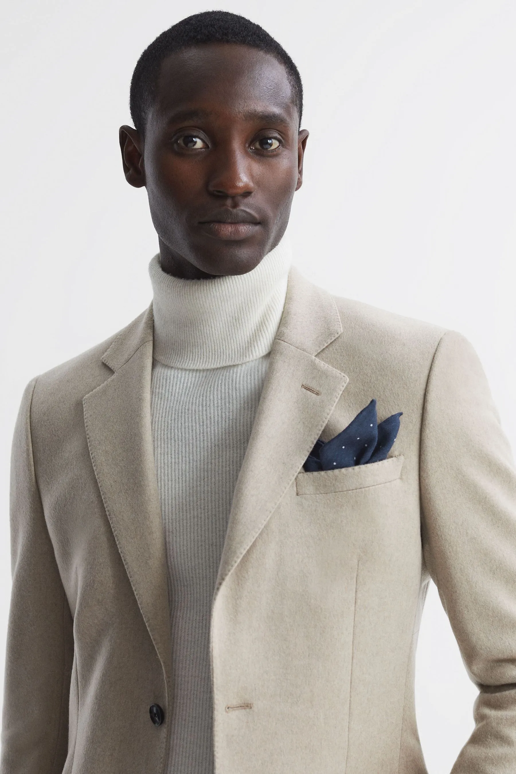 Reiss - Fazzoletto da taschino in cotone e lana toscano a pois    