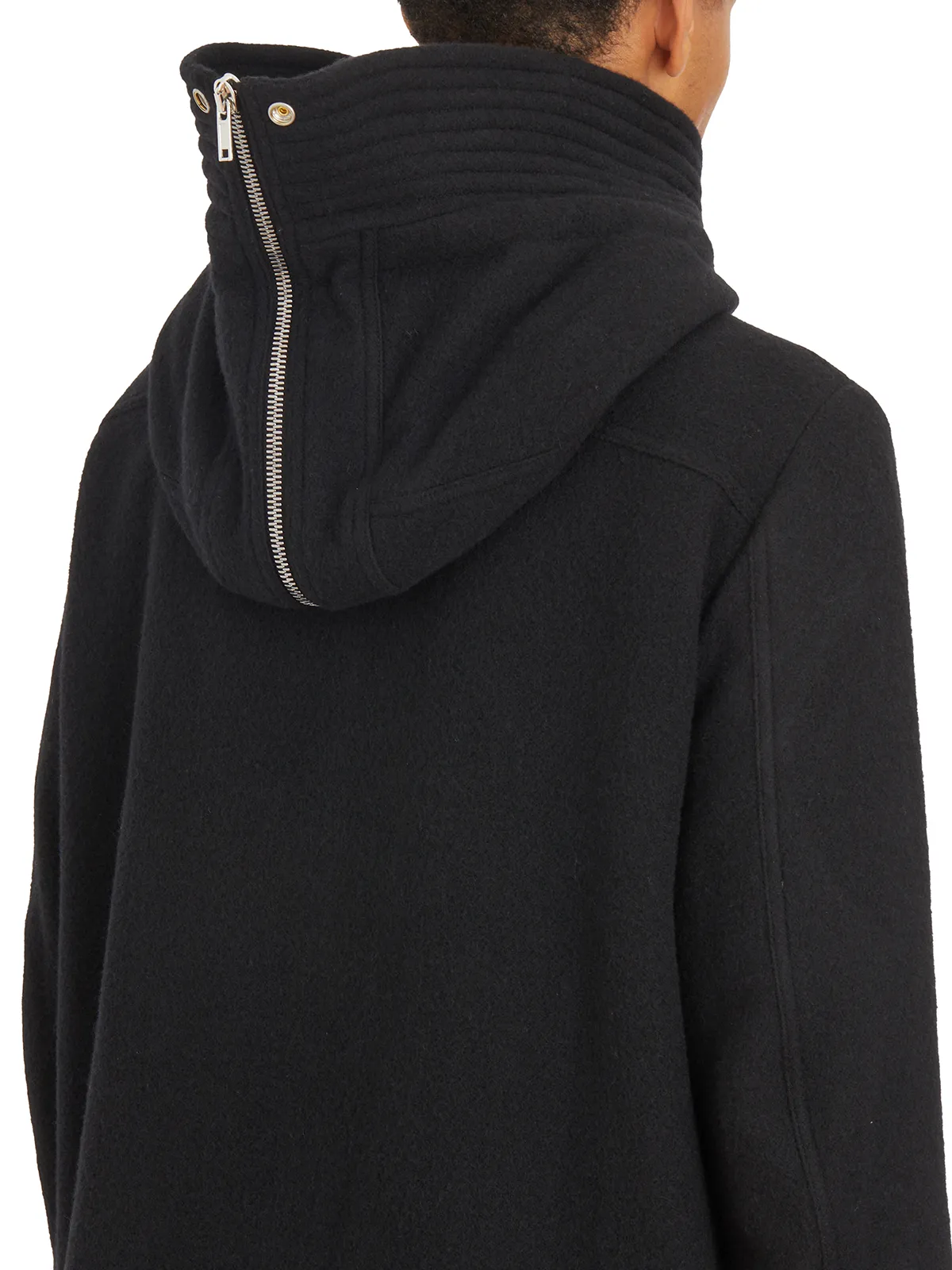RICK OWENS  PARKA MEGAPARKA IN LANA BLACK 