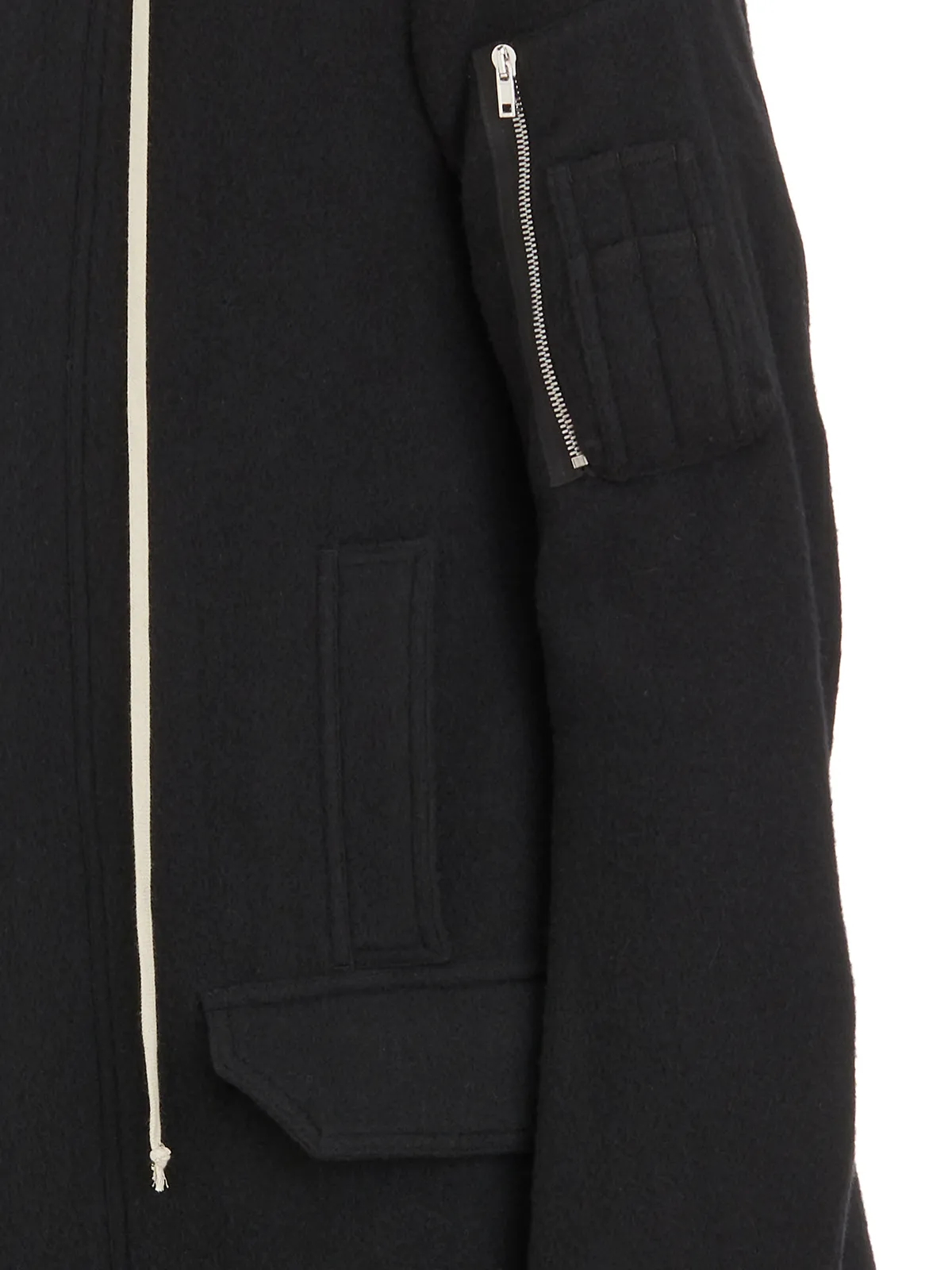 RICK OWENS  PARKA MEGAPARKA IN LANA BLACK 
