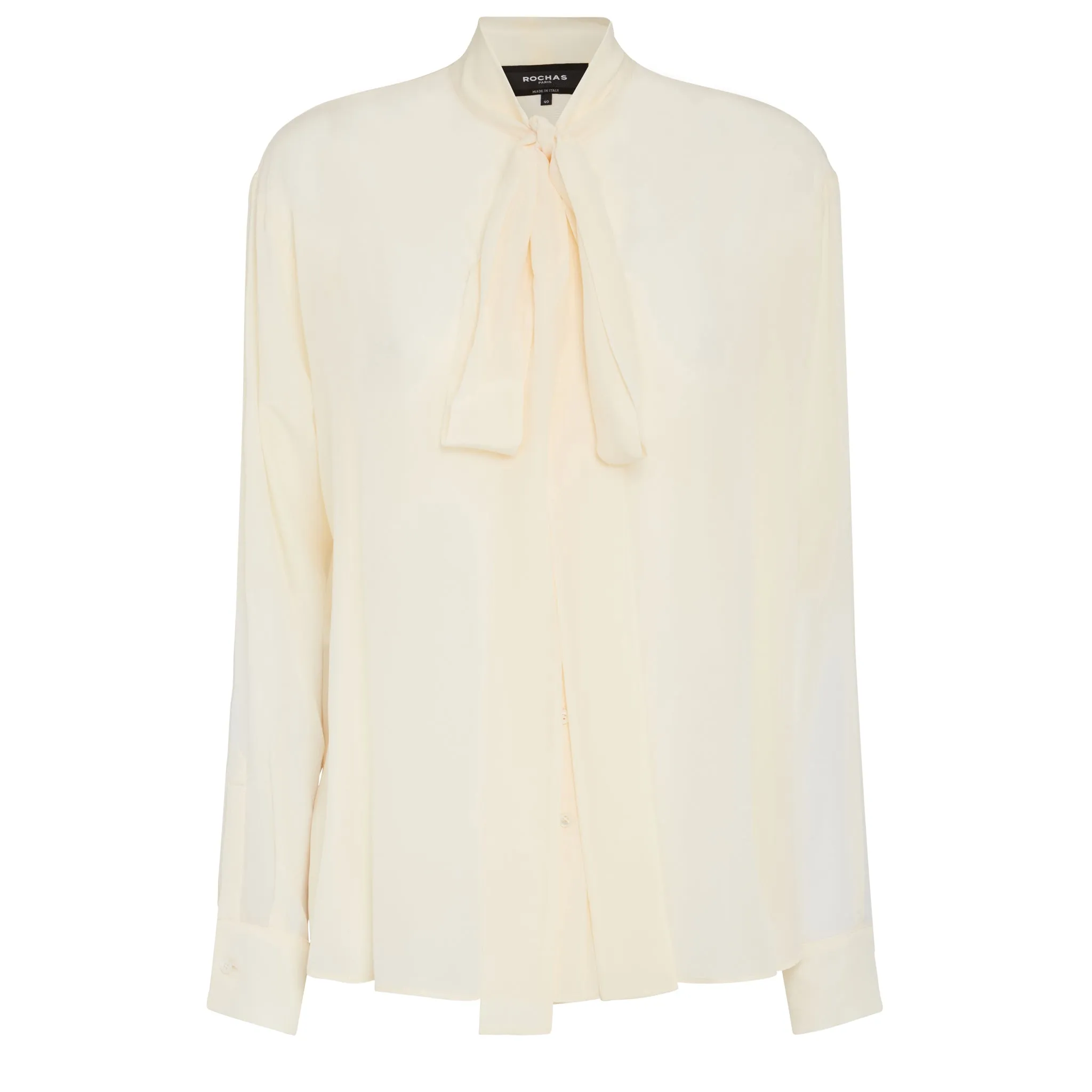 ROCHAS  Camicia in seta bianca