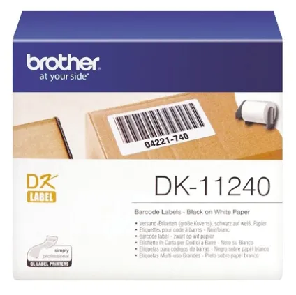 Rotolo di etichette adesive Brother L. 102mm x H. 51mm, conf da 600Per rotolo, col. Bianco