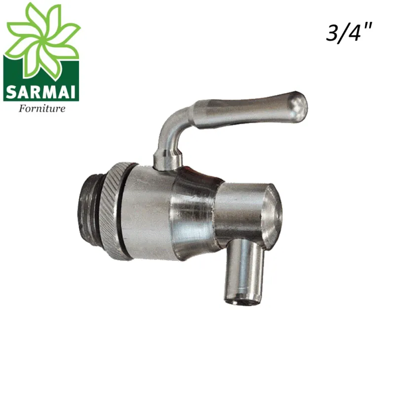 Rubinetto Antigoccia Attacco 3/4 Acciaio INOX Beccuccio Girevole Per Contenitori