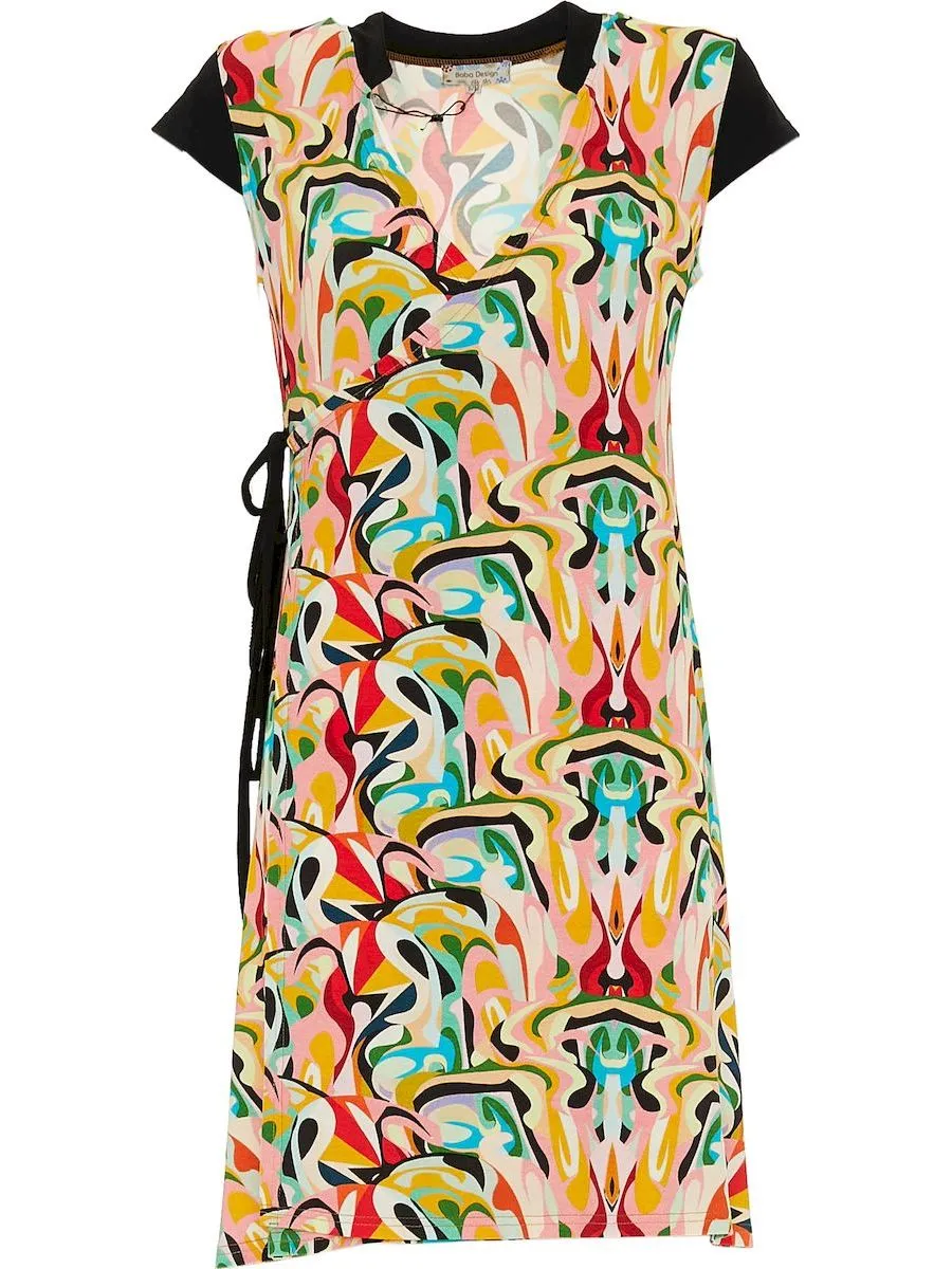 S24D41 - Vestito incrociato Sunny Psychotria Baba Design