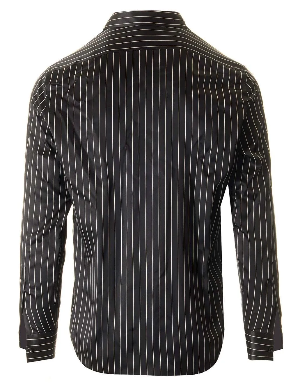   Saint Laurent  Camicia a righe in raso di seta  