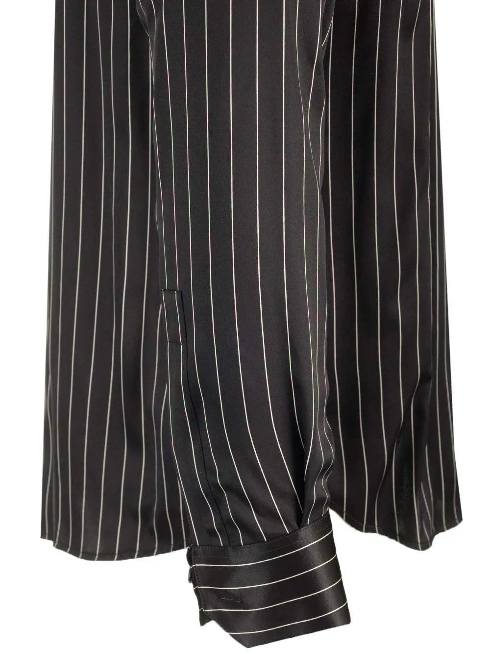   Saint Laurent  Camicia a righe in raso di seta  