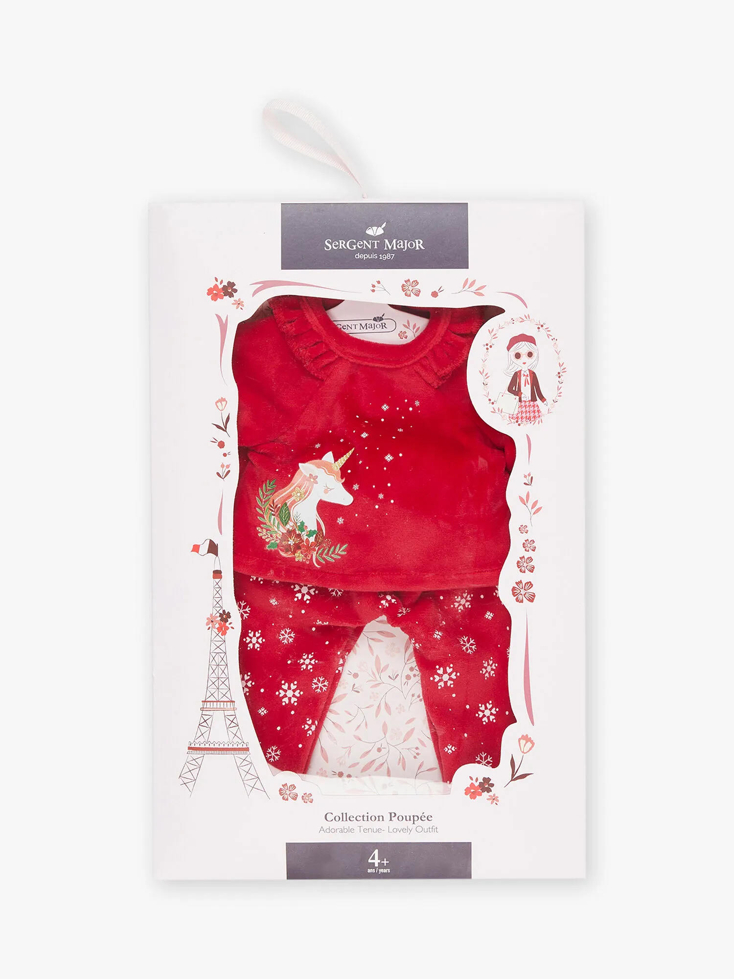 Set per bambola "Mon Adorable Poupée" t-shirt e pantaloni pigiama    