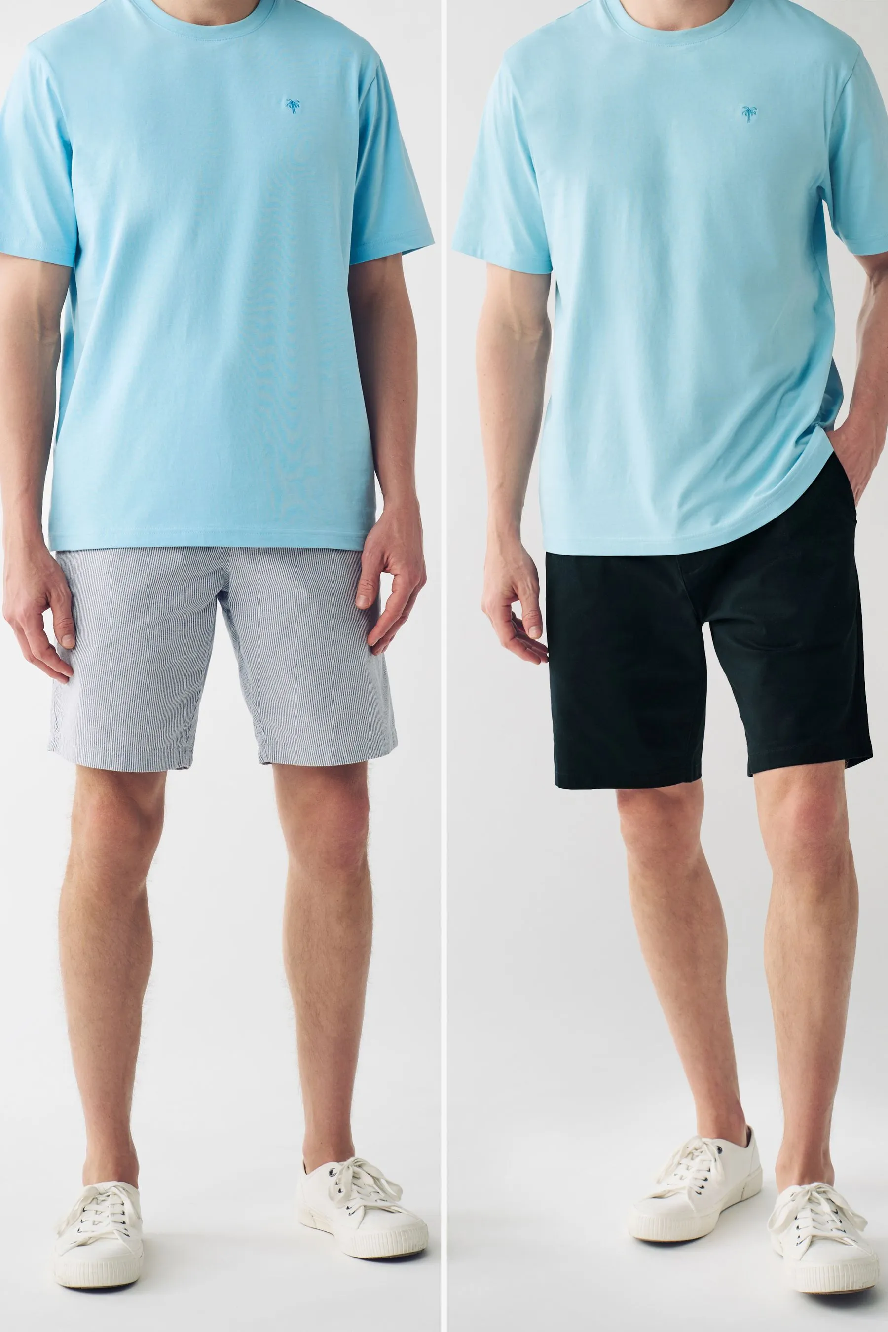 Shorts Pantaloni chino elasticizzati da 2 Confezione