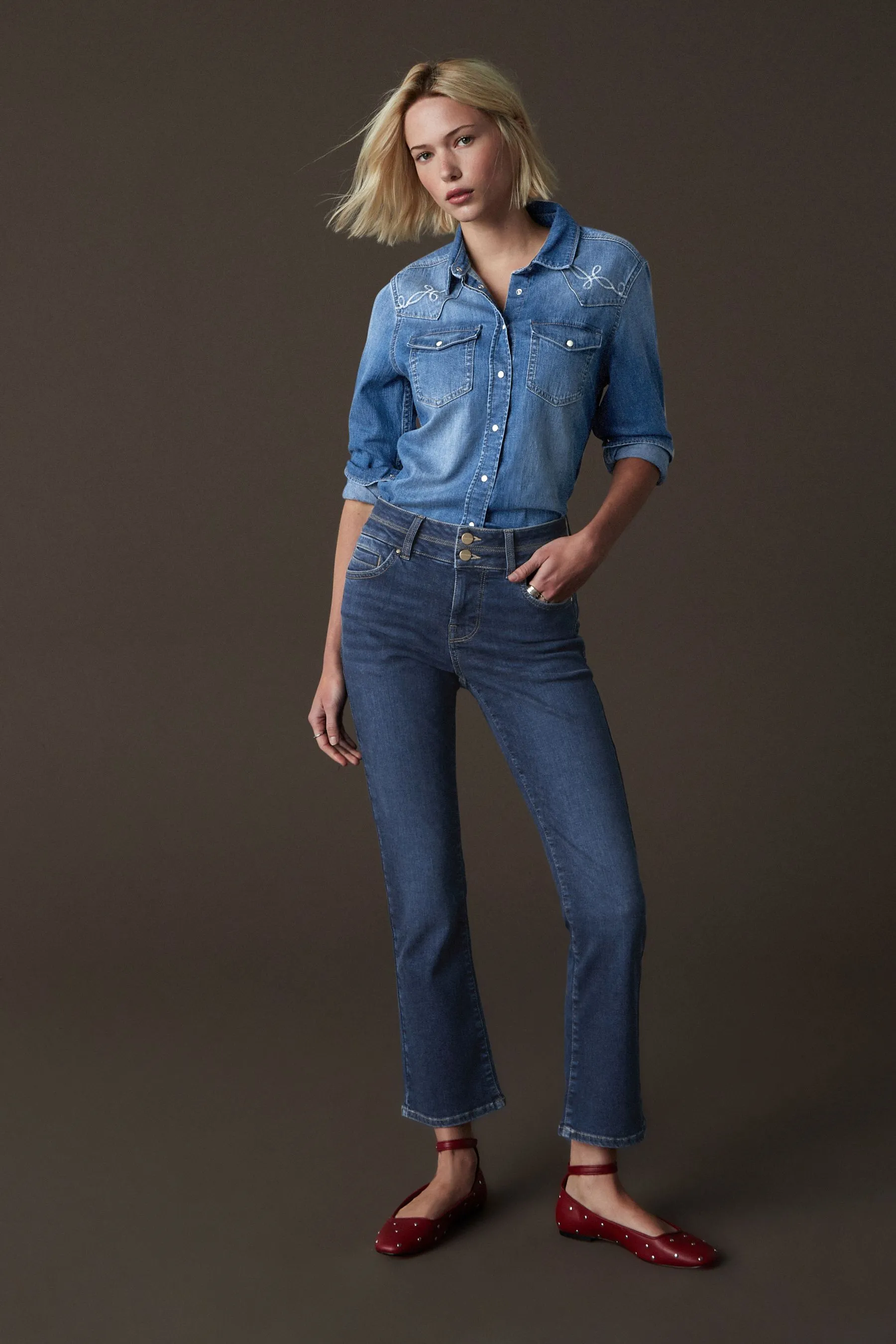 Slim Flared Lift And Shape Bootcut Jeans    