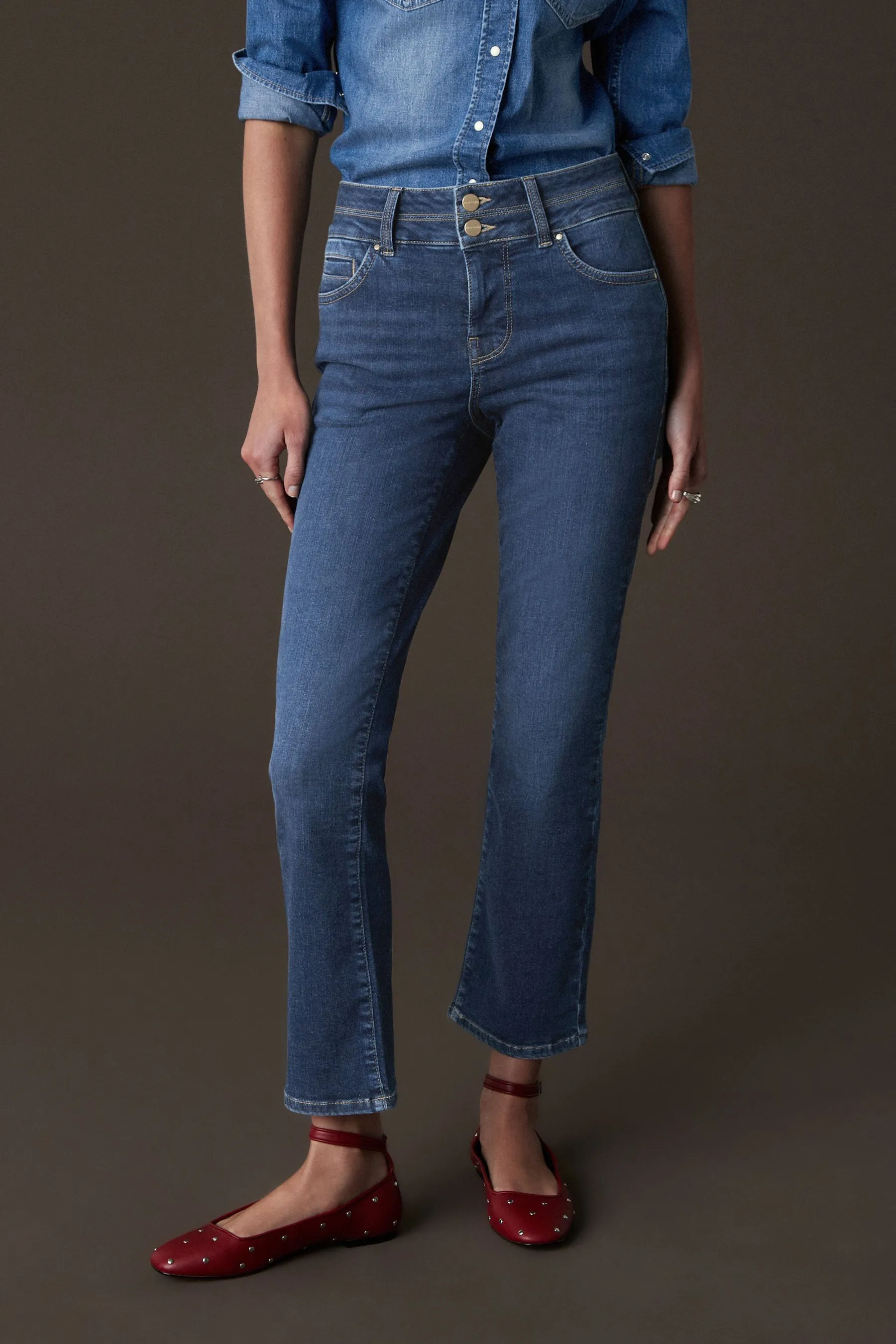 Slim Flared Lift And Shape Bootcut Jeans    