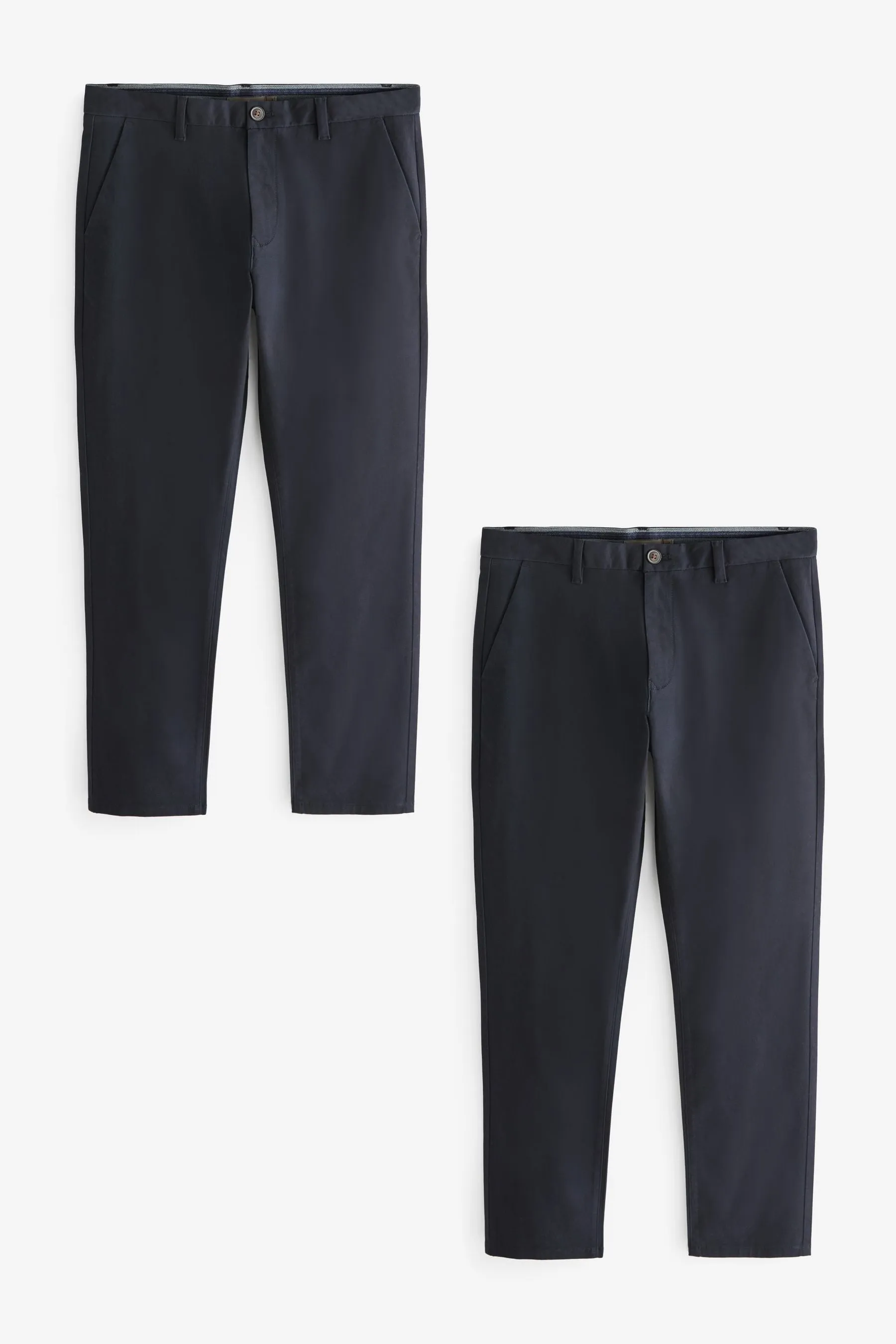 Slim Stretch Chino Trousers 2 Pack    
