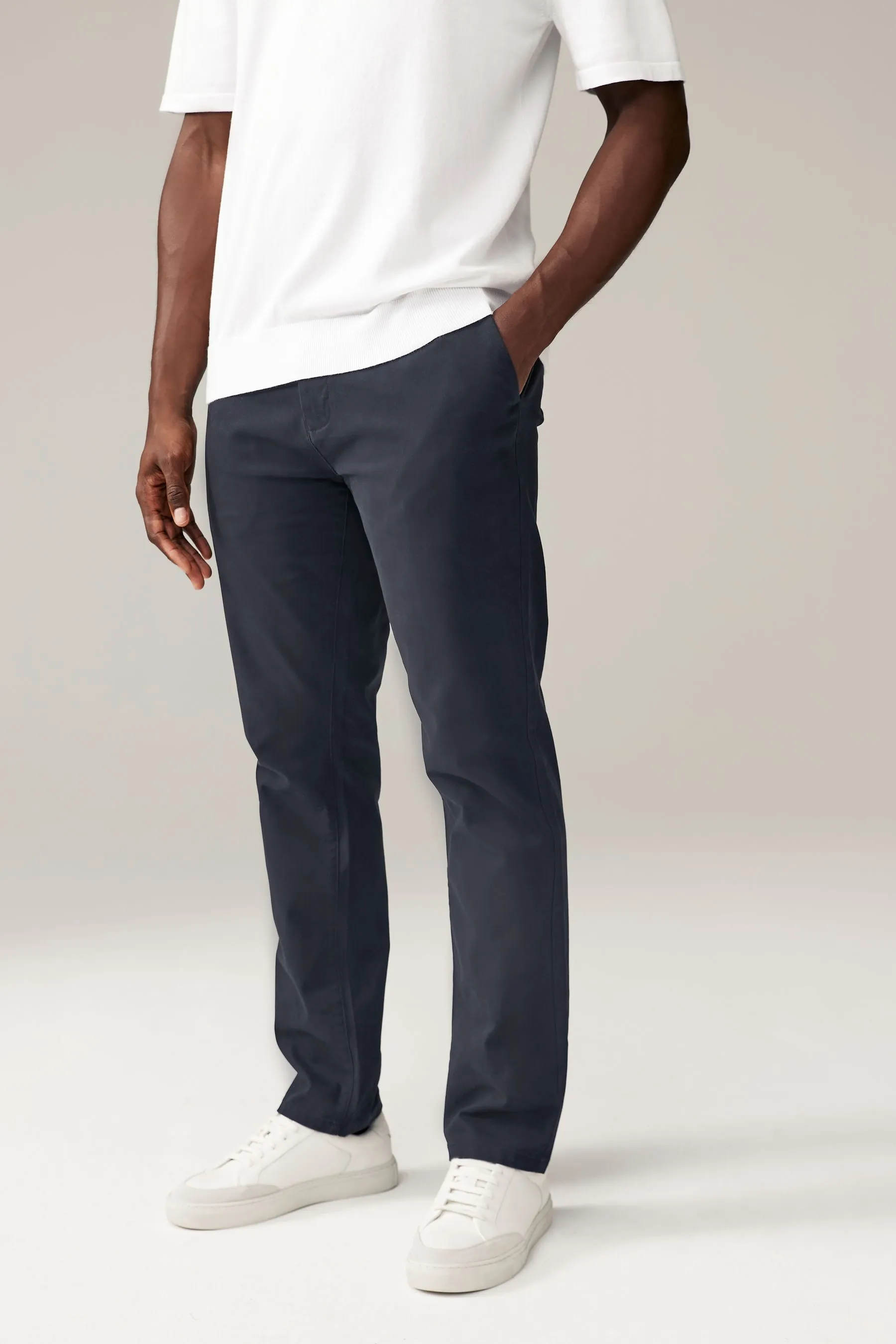 Slim Stretch Chino Trousers 2 Pack    