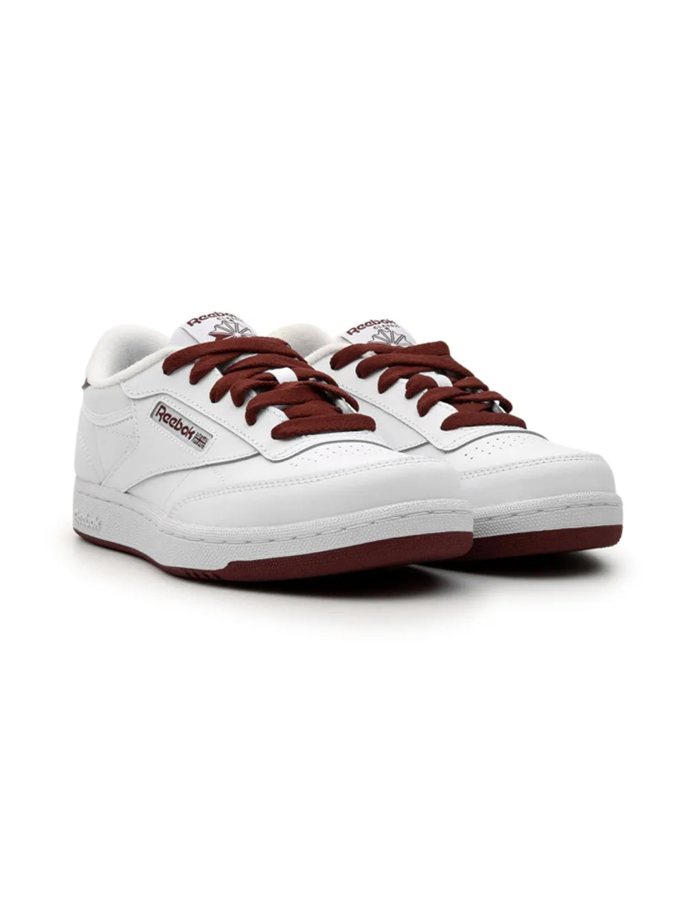 Sneakers Basse REEBOK unisex CLUB C Bianco e bordeaux