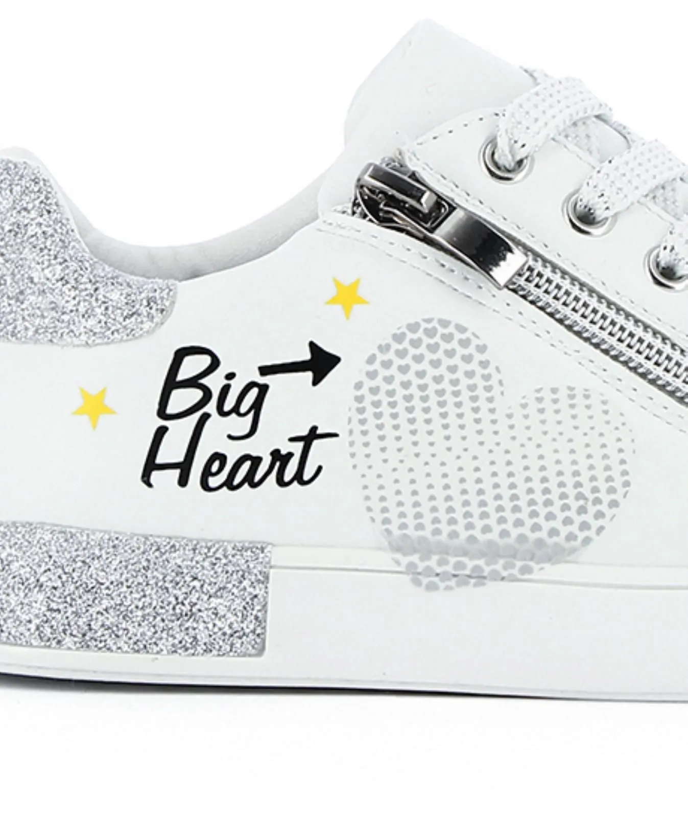 Sneakers bianche con glitter