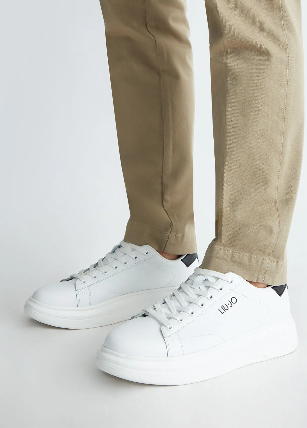 Sneakers platform bianche