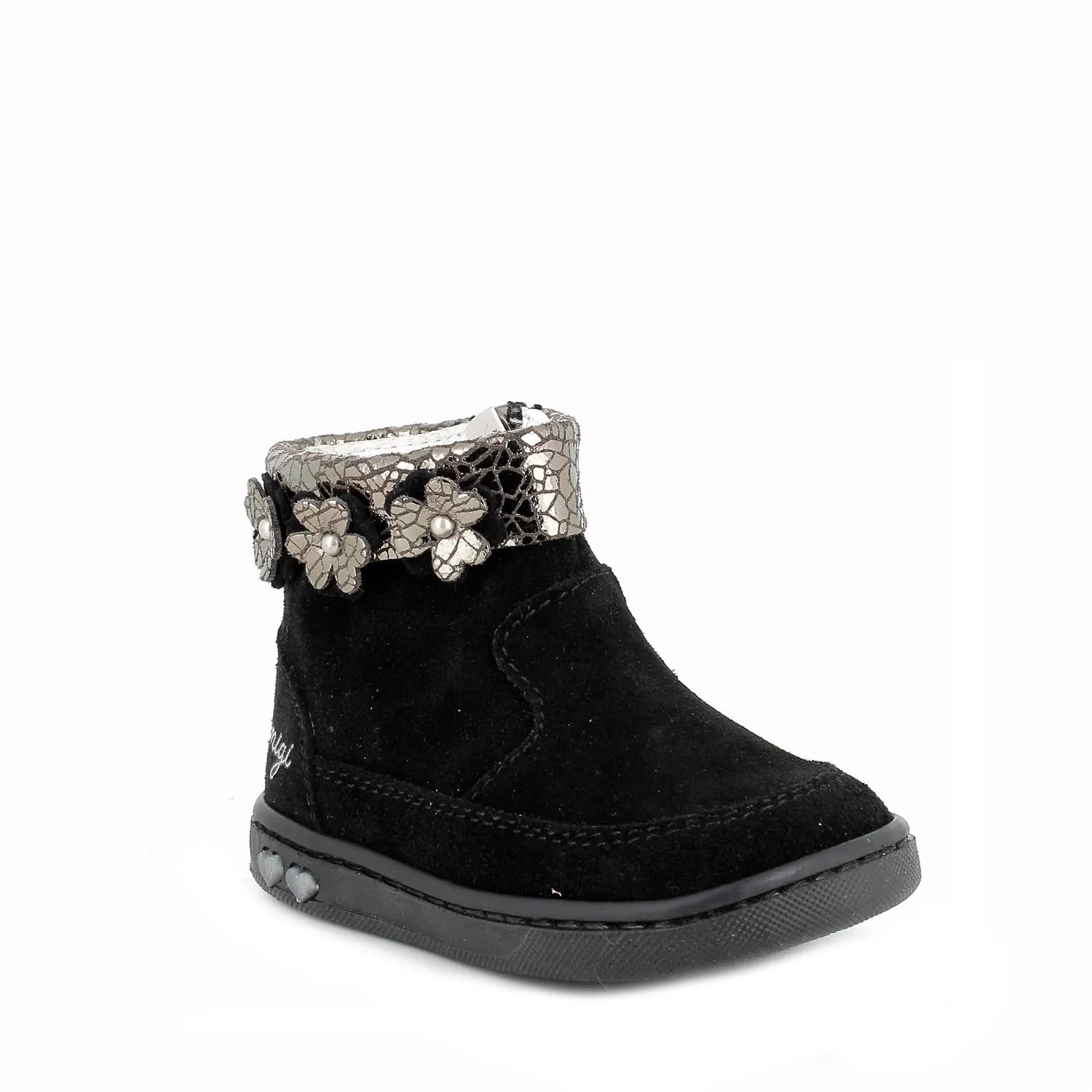 Stivaletti in pelle da bambina nero            