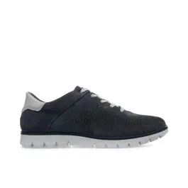 Stringate blu sportive in pelle