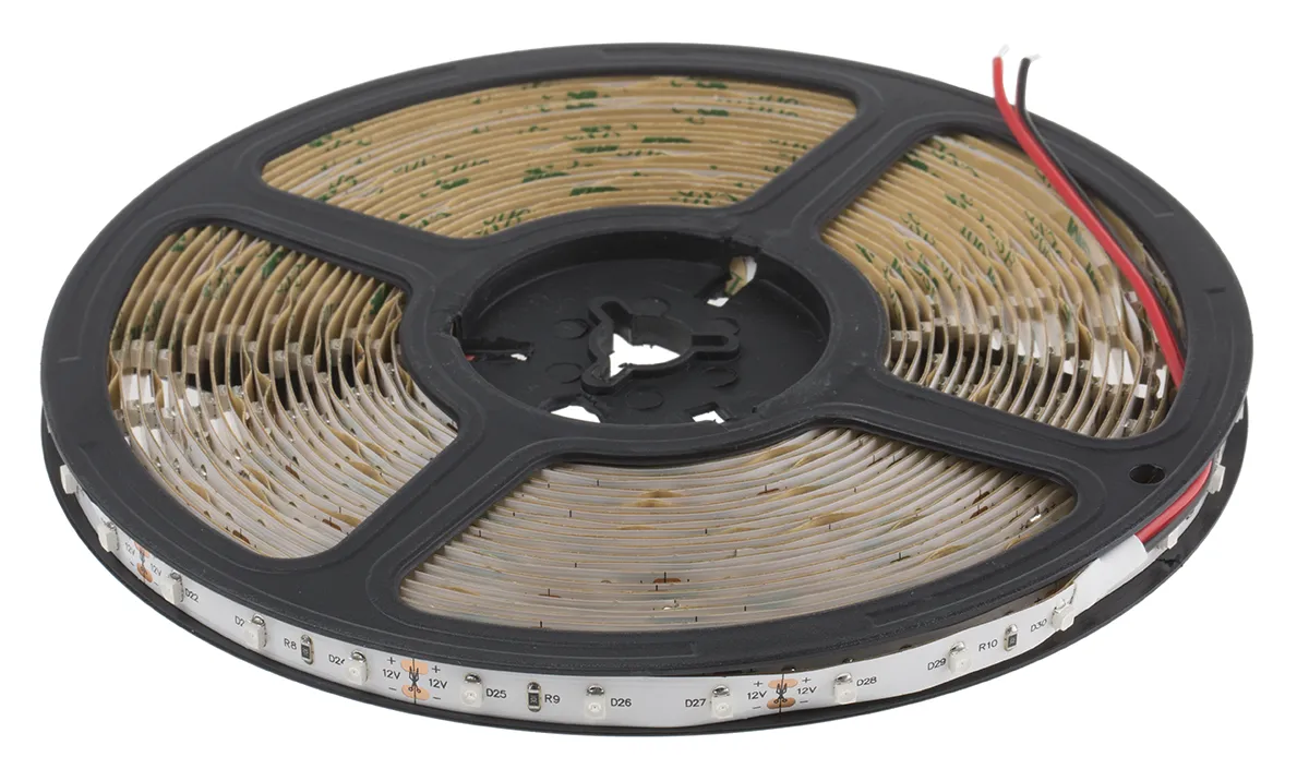Striscia LED RS PRO, 10m, 12V, col. Rosso, IP20