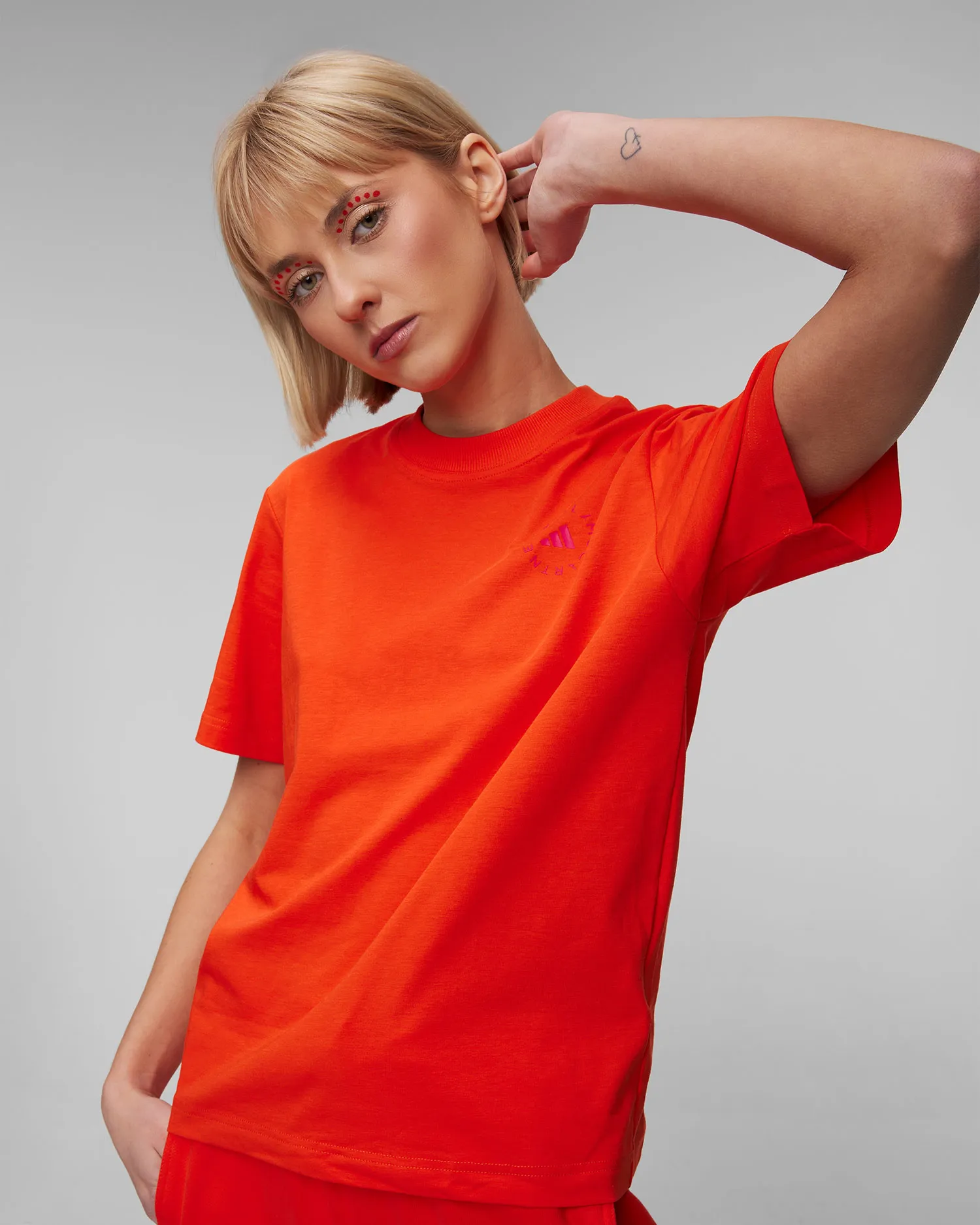 T-shirt arancione da donna Adidas by Stella McCartney ASMC il8015-actora