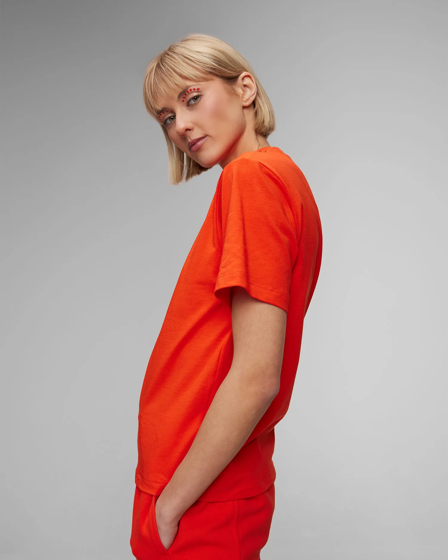 T-shirt arancione da donna Adidas by Stella McCartney ASMC il8015-actora