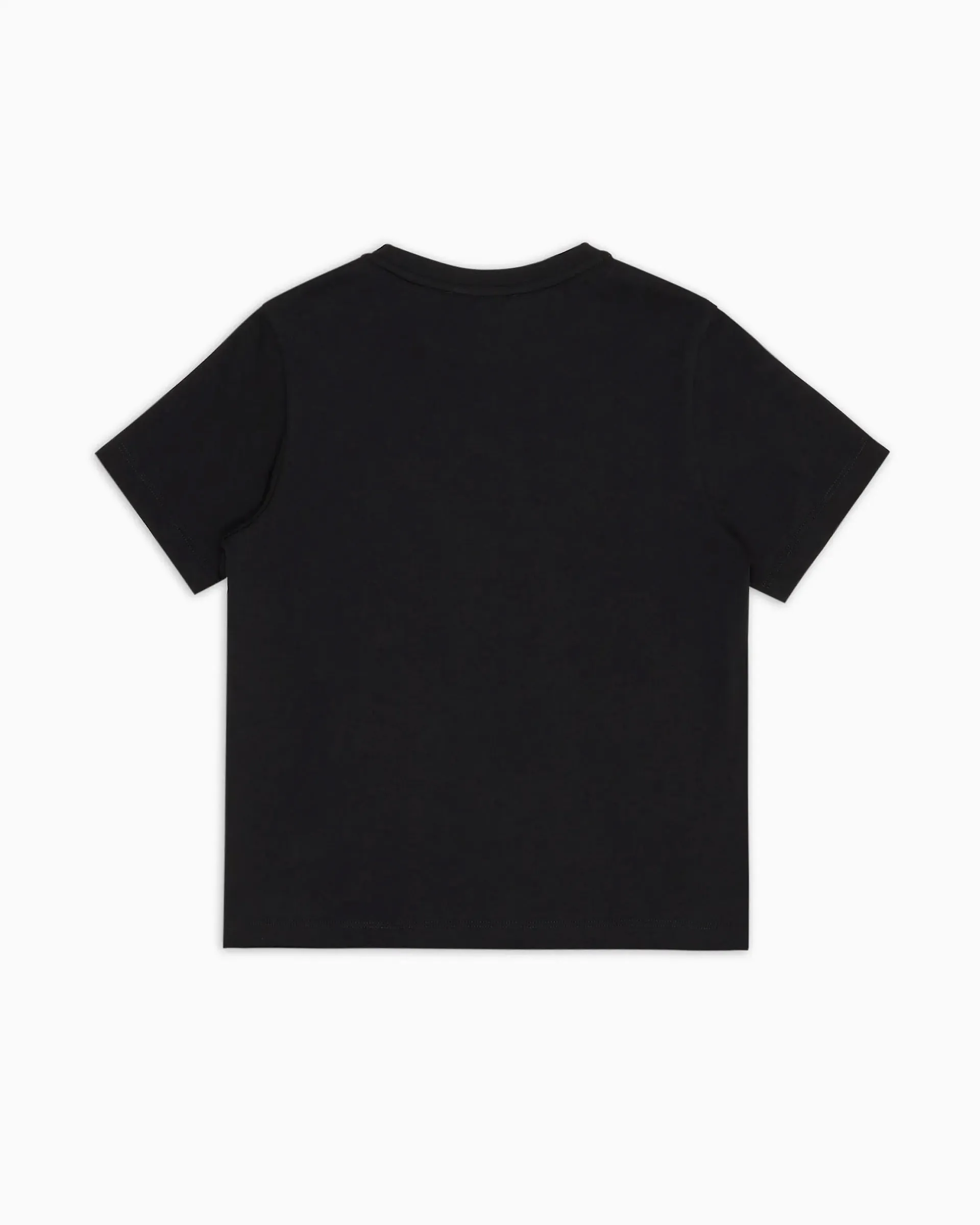 T-shirt blu in cotone a mezza manica con logo aquila in grafica 3D 10-16 anni