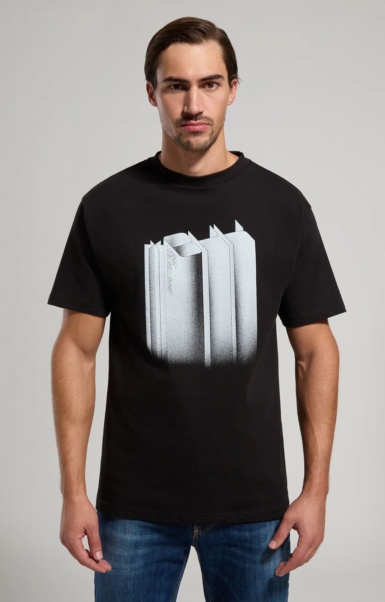 T-shirt in jersey stampato