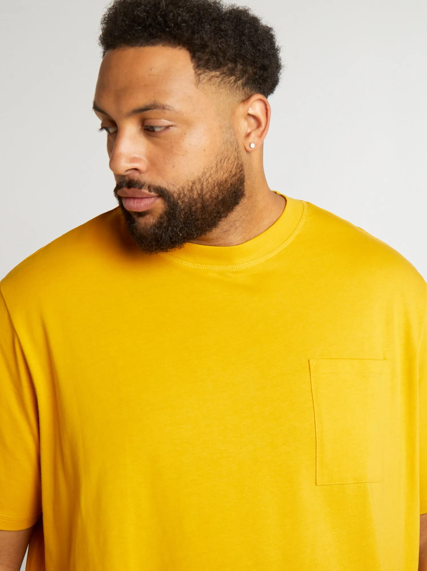 T-shirt in jersey tinta unita - GIALLO