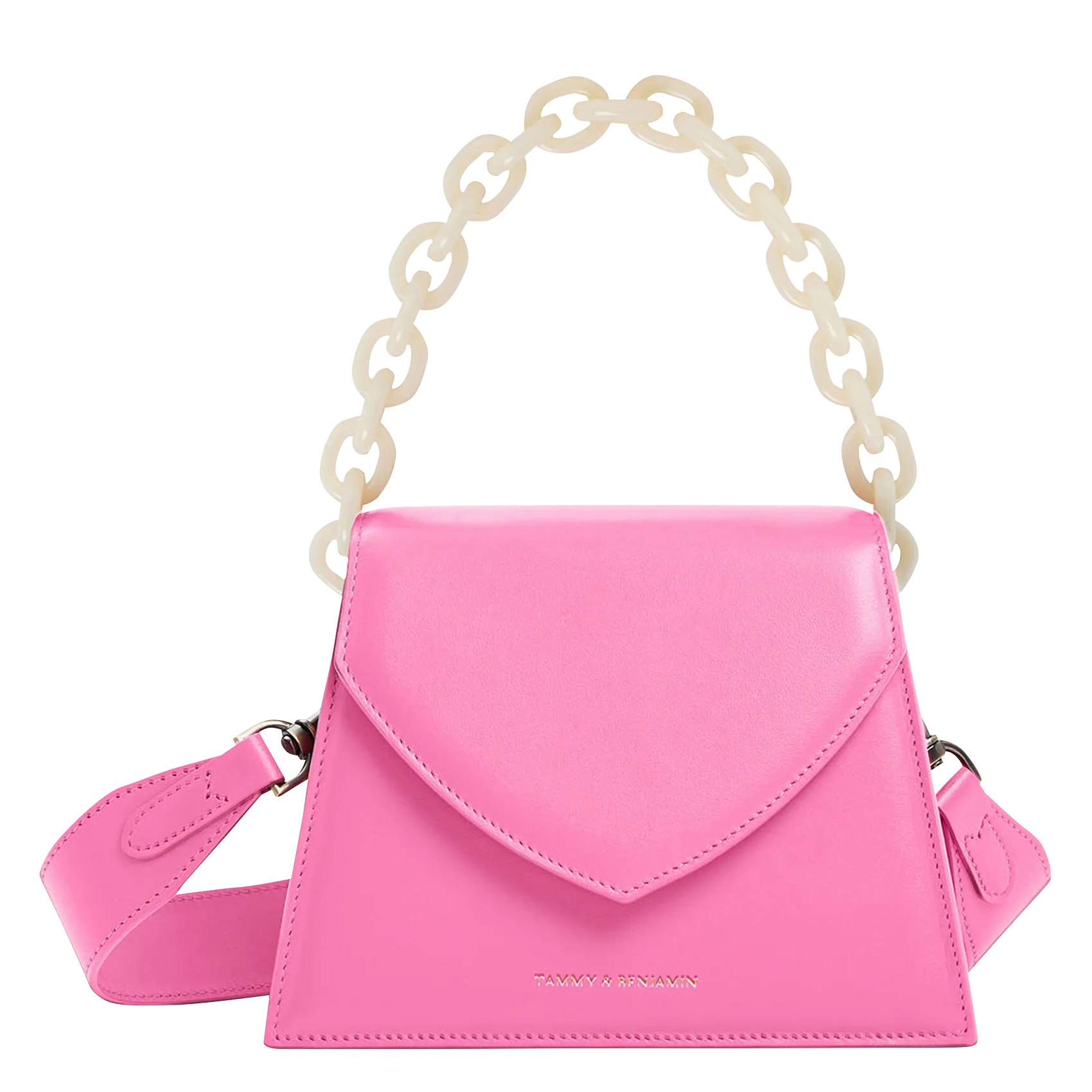  TAMMY & BENJAMIN   GABRIELLE - Borsa a tracolla in pelle di vacchetta | Rosa