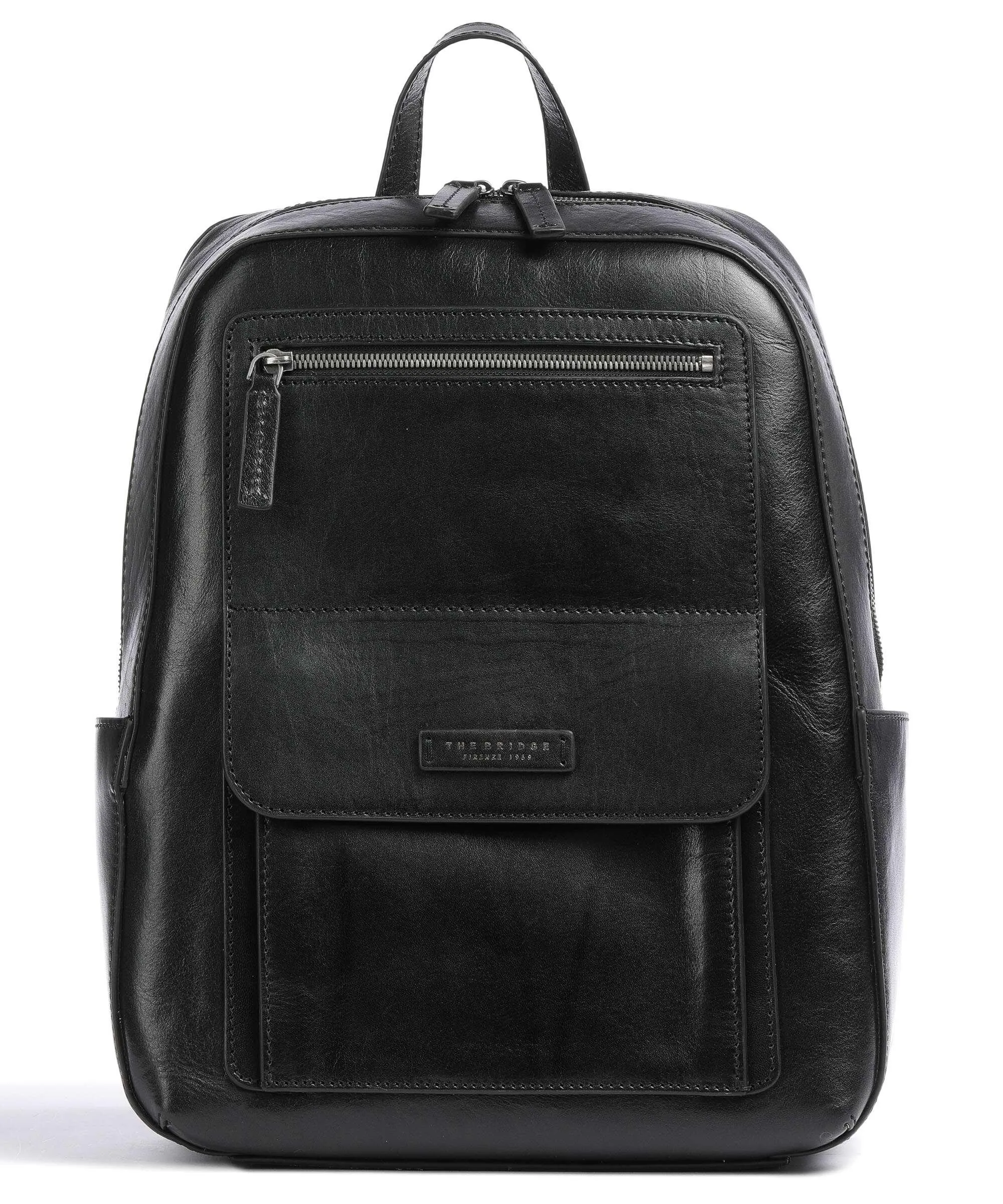  The Bridge Alberto Zaino 14″ pelle di vacchetta finemente grana nero  