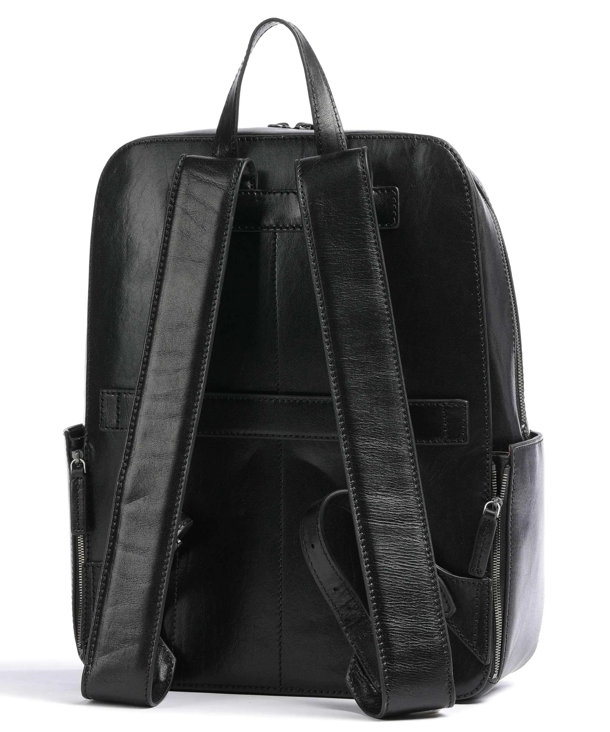  The Bridge Alberto Zaino 14″ pelle di vacchetta finemente grana nero  