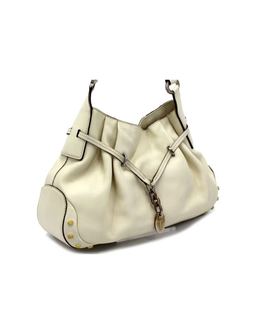 Tod's Shopping Pelle Avorio