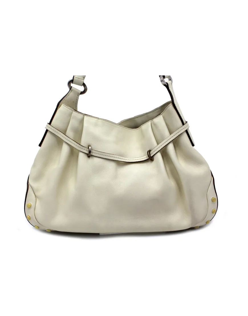 Tod's Shopping Pelle Avorio