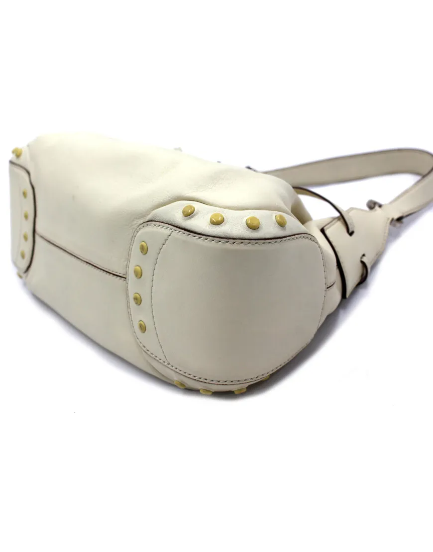 Tod's Shopping Pelle Avorio