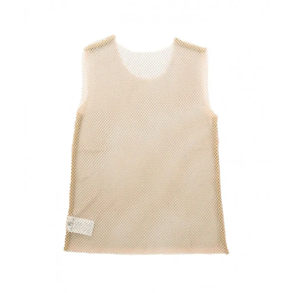 Top in rete con strass oro
