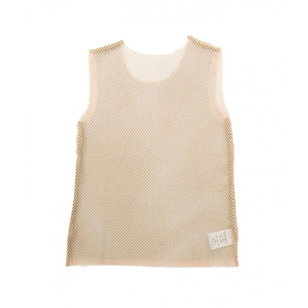 Top in rete con strass oro