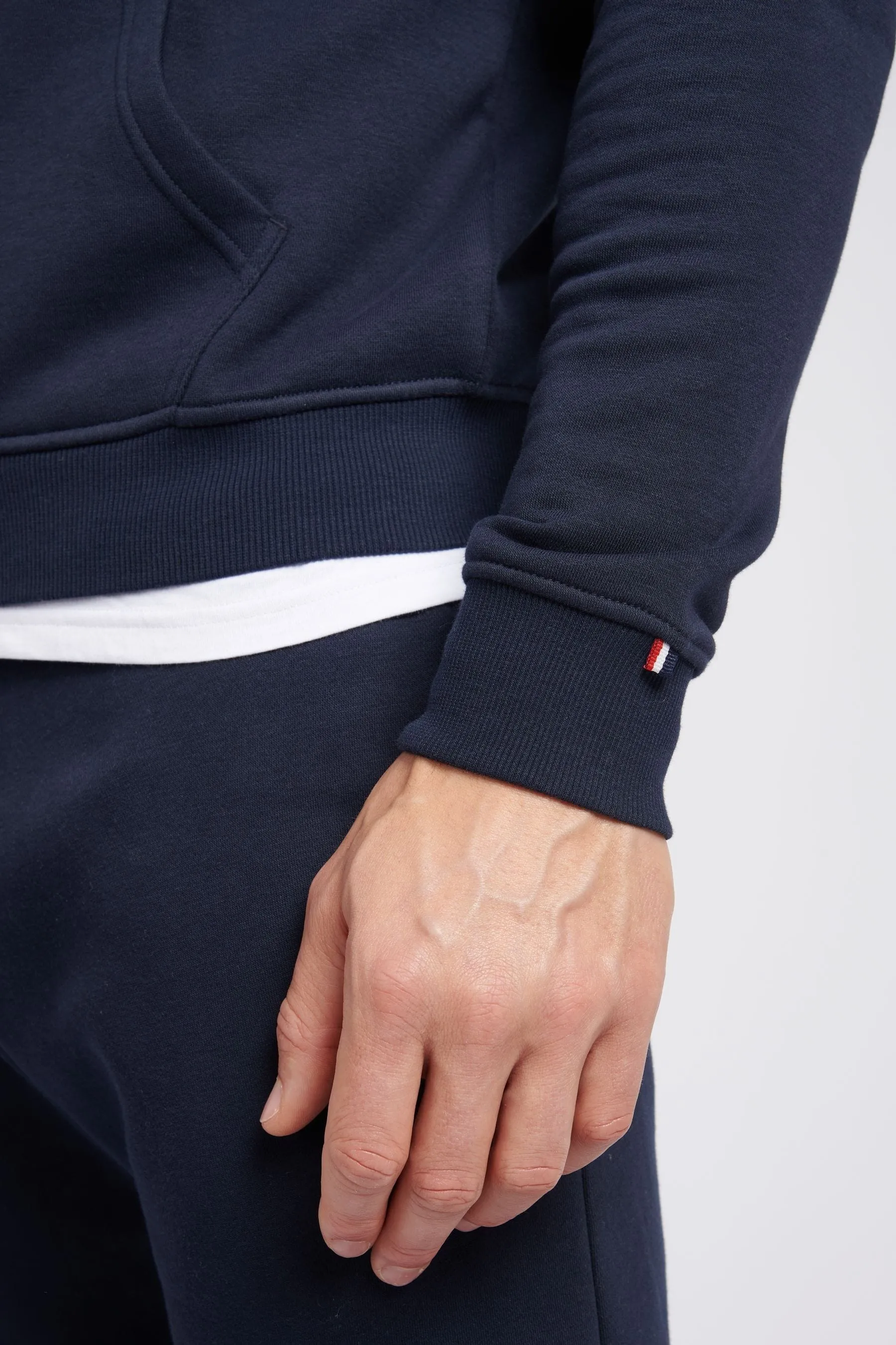 U.S. Polo Assn. Uomo - Felpa con cappuccio, zip e doppio cavaliere vestibilità classica