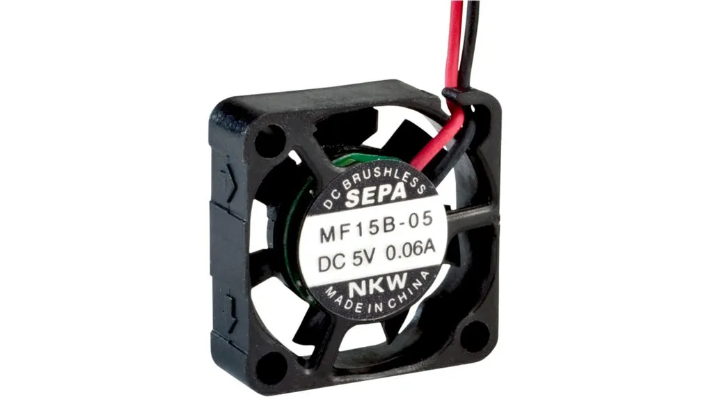Ventola assiale in c.c. Sepa, 0.72m³/h, 5 V CC, 15 x 15 x 4.5mm