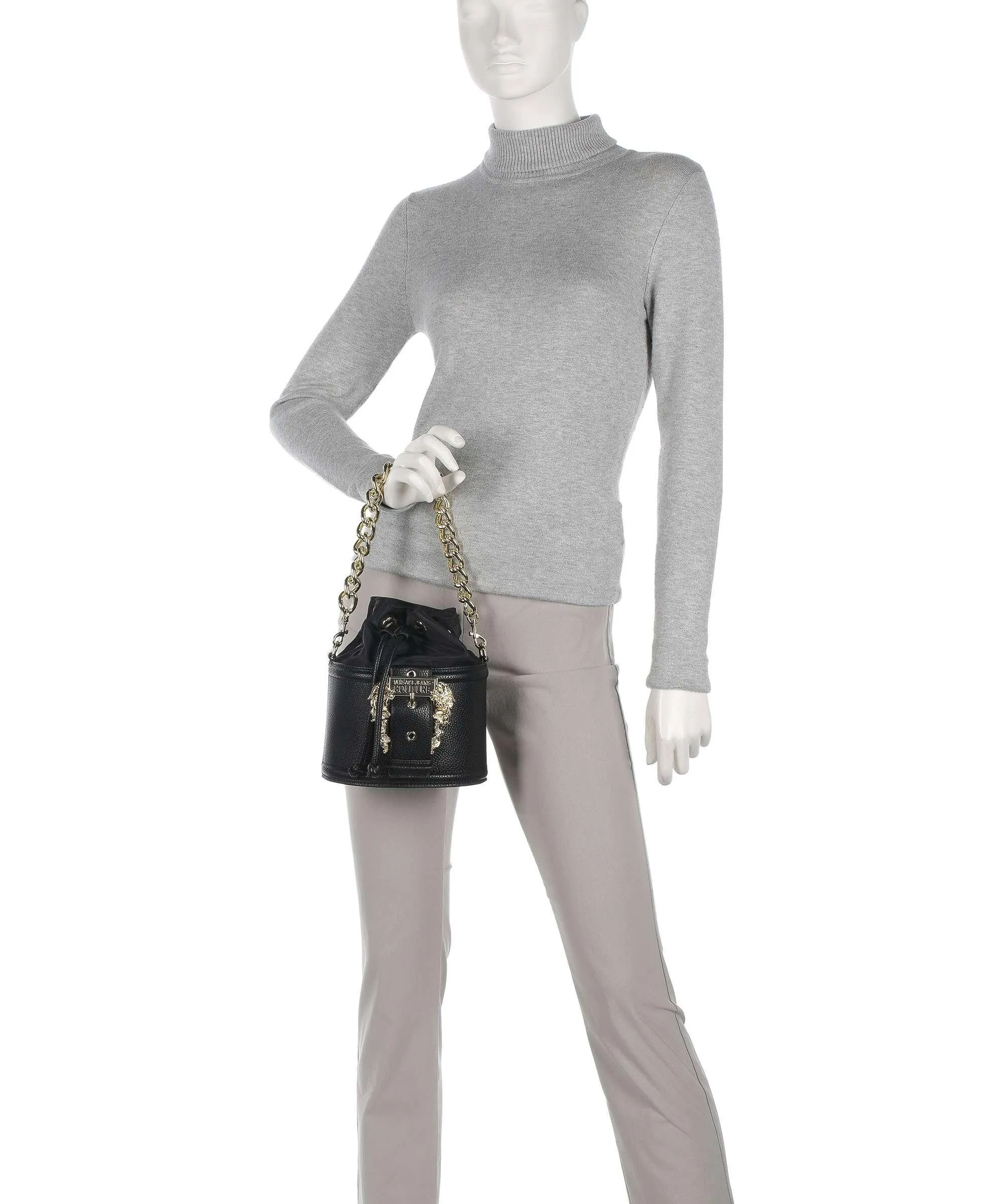  Versace Jeans Couture Couture 01 Borsa a secchiello pelle sintetica nero  