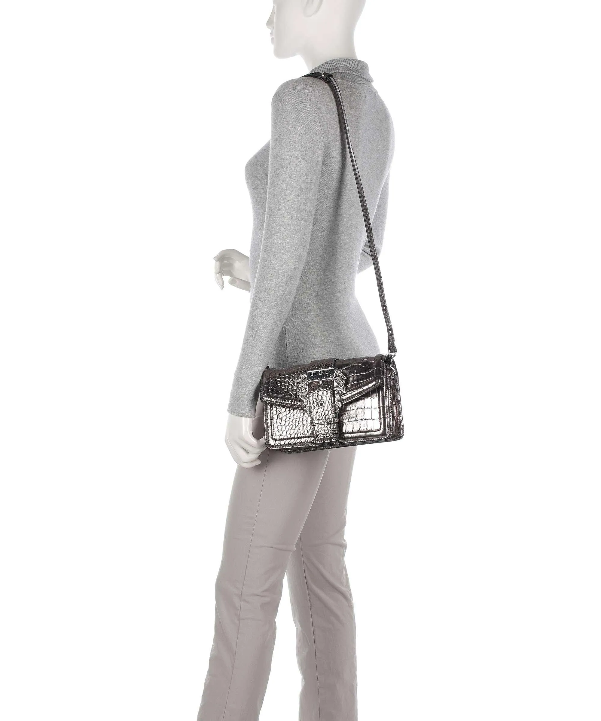  Versace Jeans Couture Couture 01 Borsa a tracolla pelle sintetica argento  
