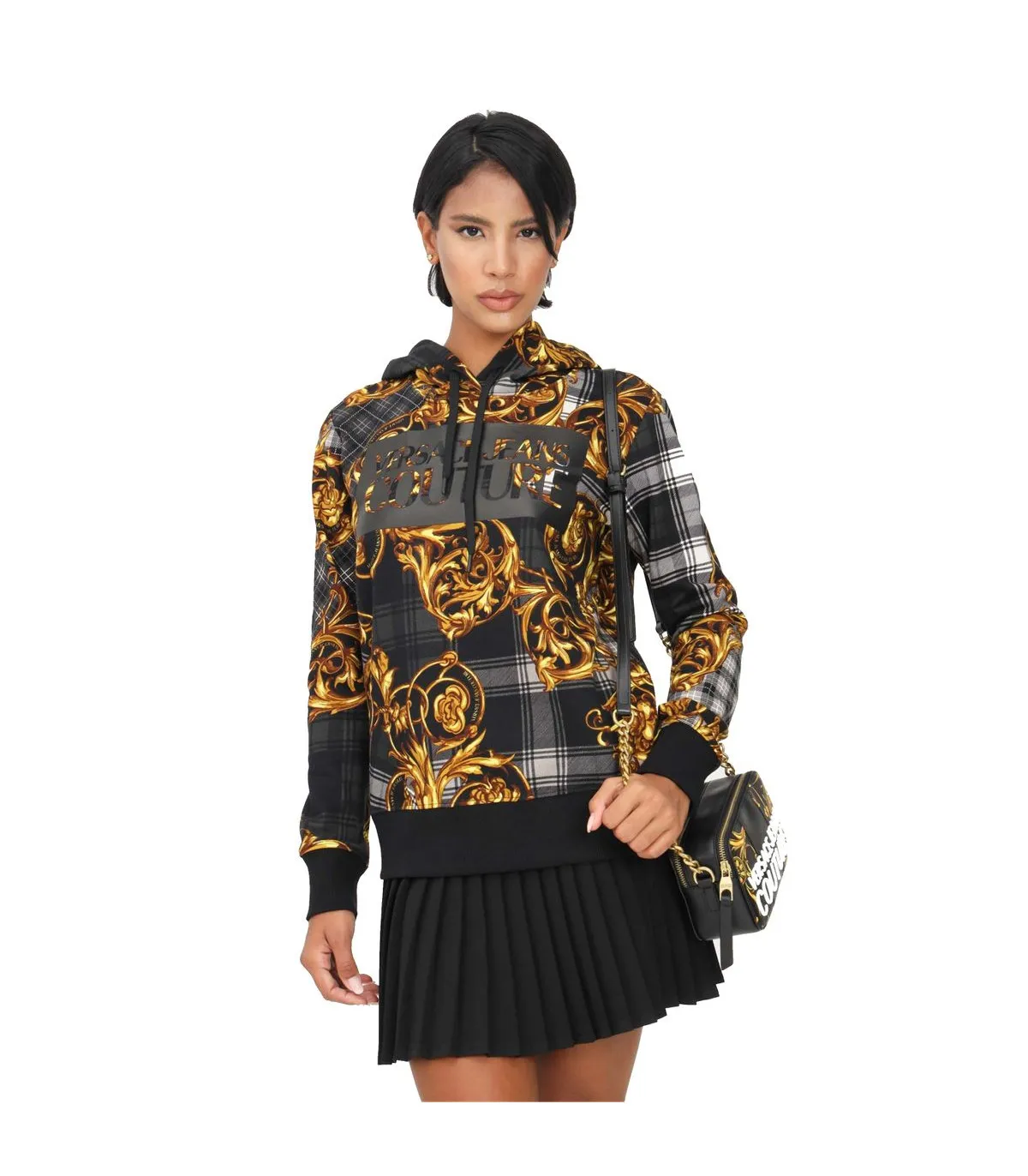 Versace Jeans Couture Donna Felpa Con Cappuccio