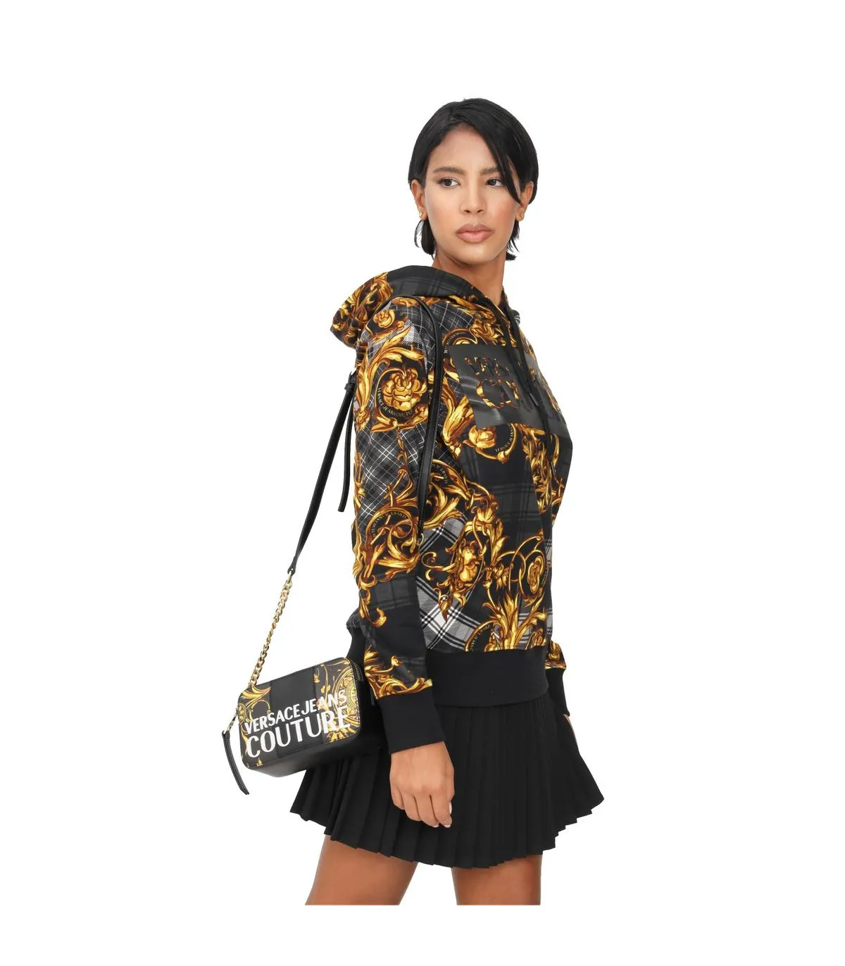 Versace Jeans Couture Donna Felpa Con Cappuccio