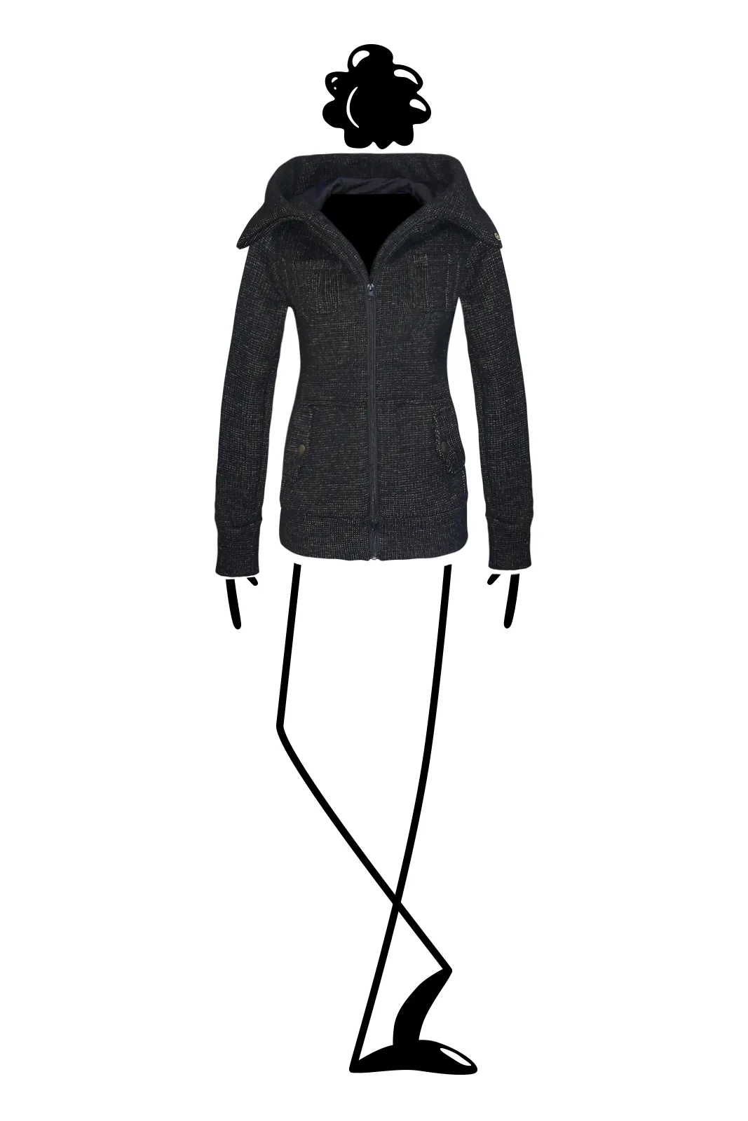 --Veste à capuche en laine Femme “Cocci” ET-